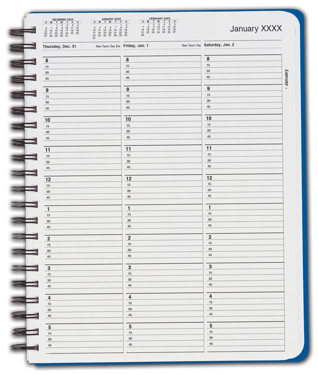 TIME11 TimeScan 1 Column Wirebound Book 15 Minute Intervals 8am-6pm 8 1 ...