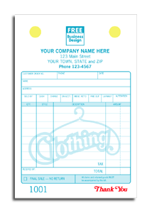 Clothing Register Forms 603